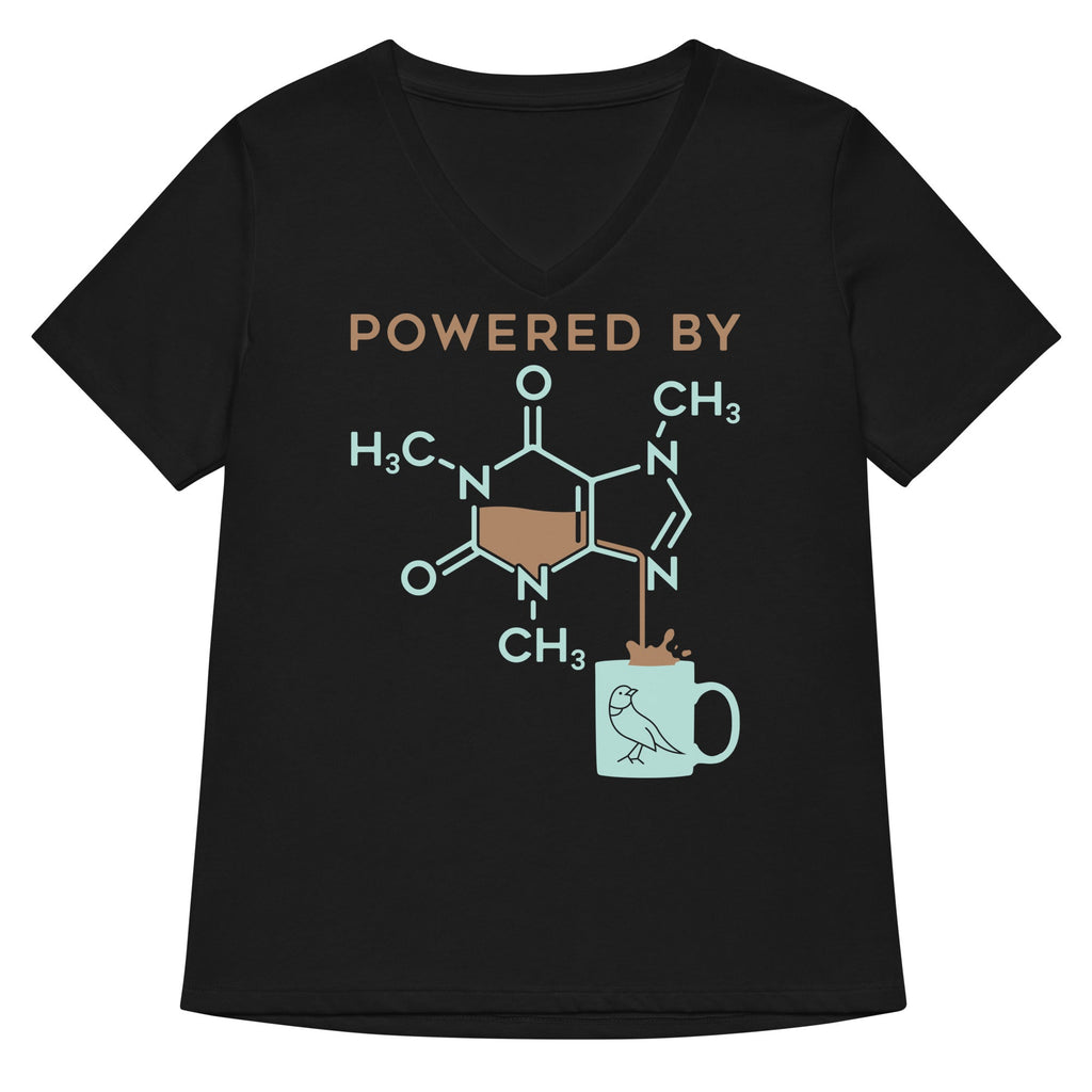 Powered By Caffeine Women's V-Neck Tee