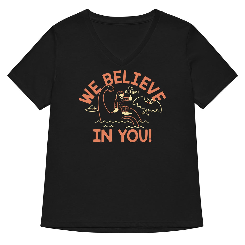 We Believe In You Women's V-Neck Tee