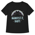 Manifest It, Baby! Women's V-Neck Tee
