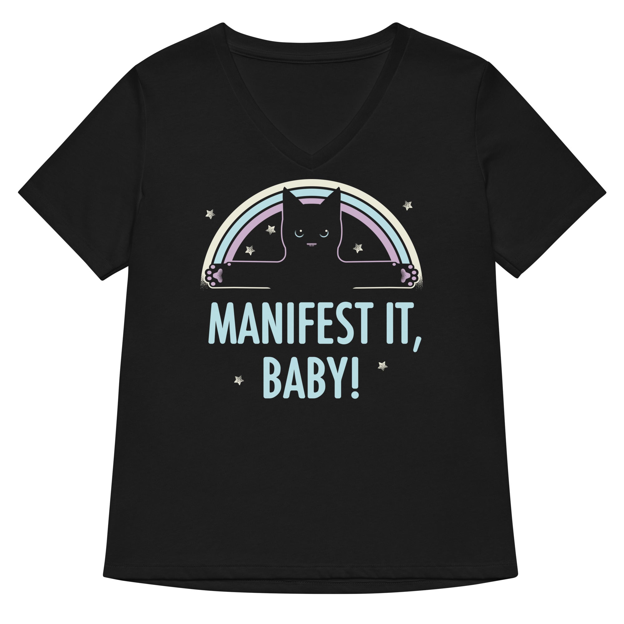 Manifest It, Baby! Women's V-Neck Tee