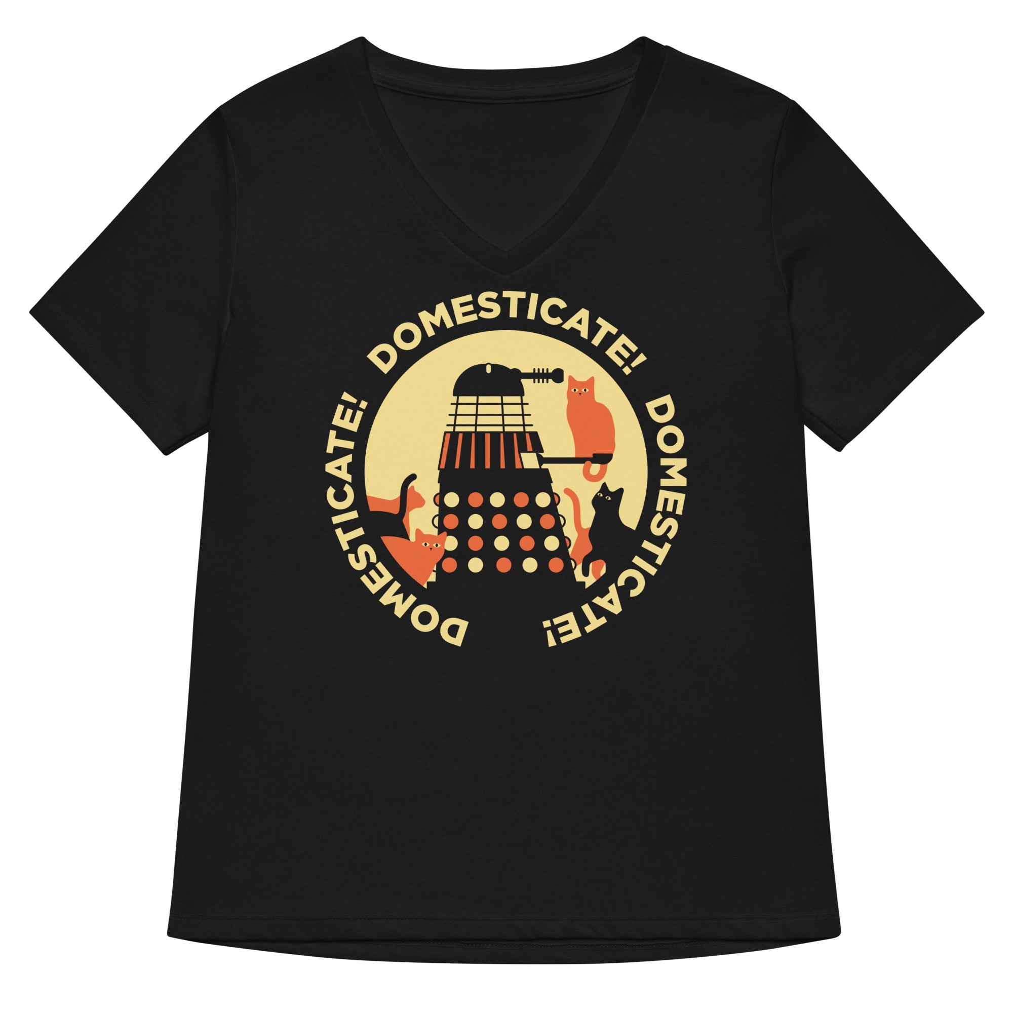 Domesticate! Domesticate! Domesticate! Women's V-Neck Tee