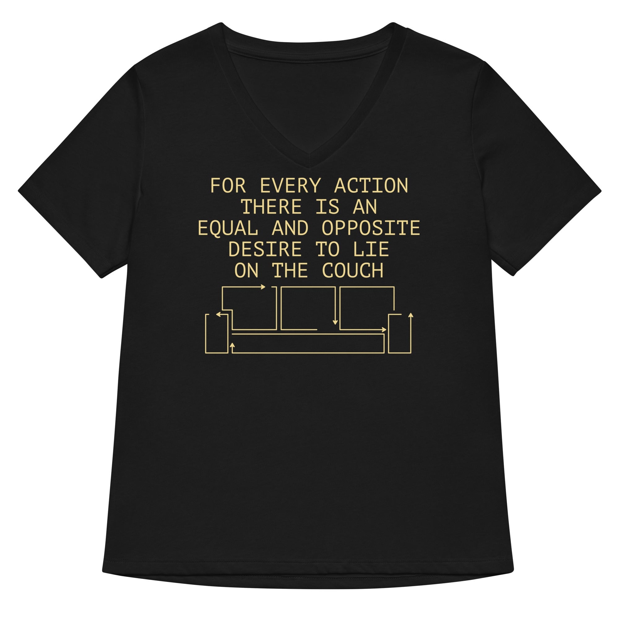 For Every Action There Is An Equal And Opposite Women's V-Neck Tee