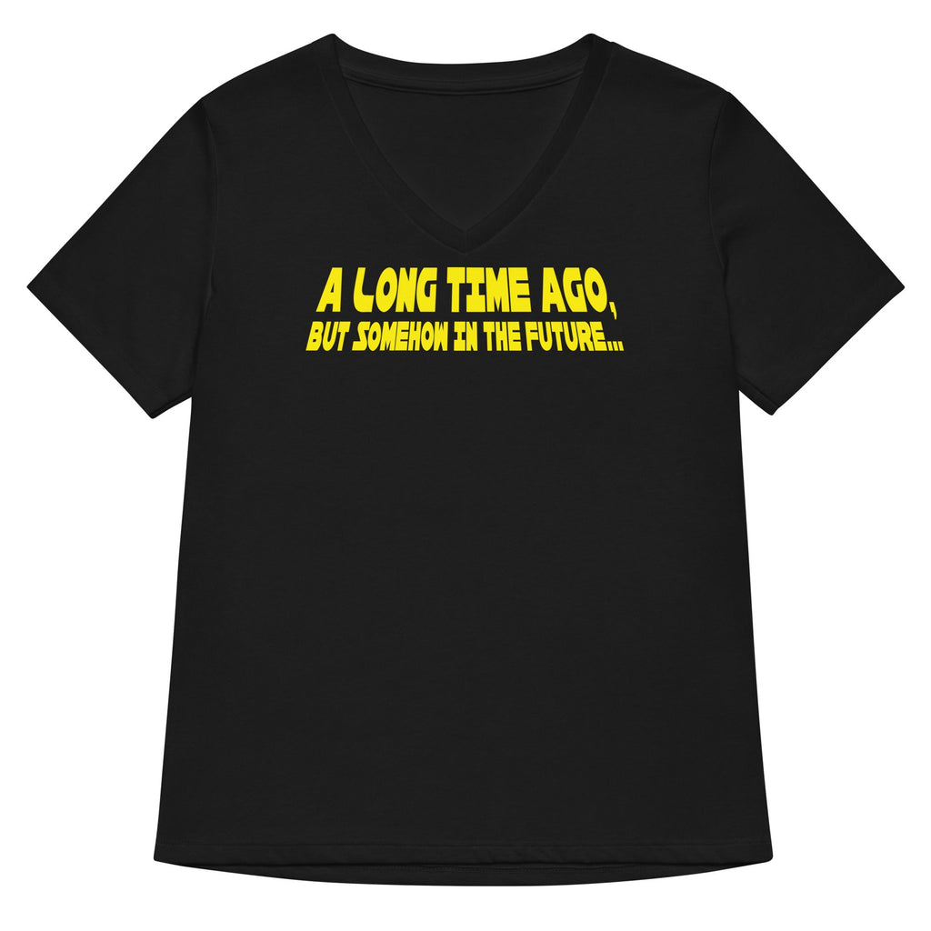 A Long Time Ago, But Somehow In The Future Women's V-Neck Tee