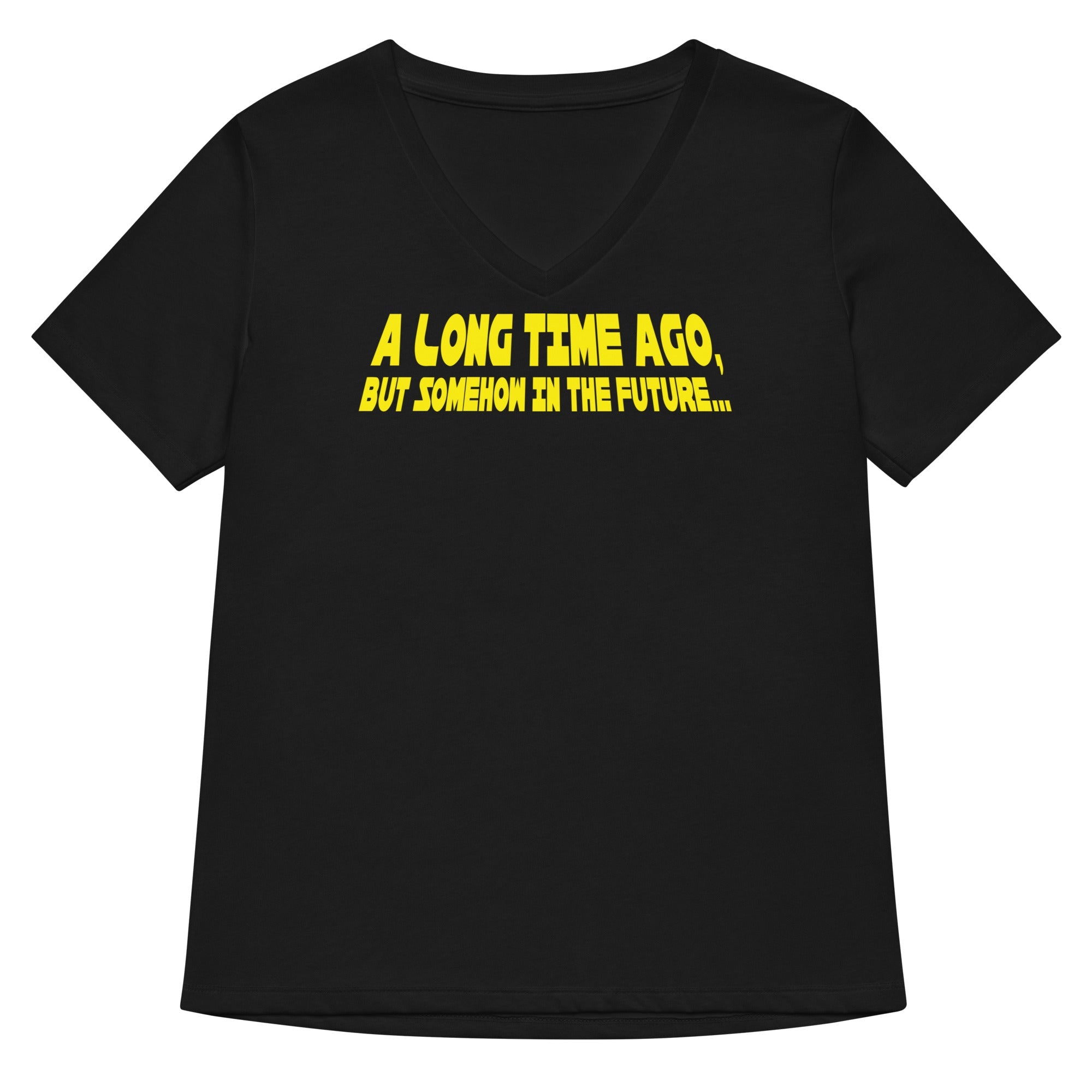 A Long Time Ago, But Somehow In The Future Women's V-Neck Tee