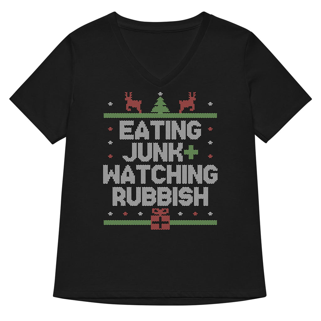 Eating Junk And Watching Rubbish Women's V-Neck Tee