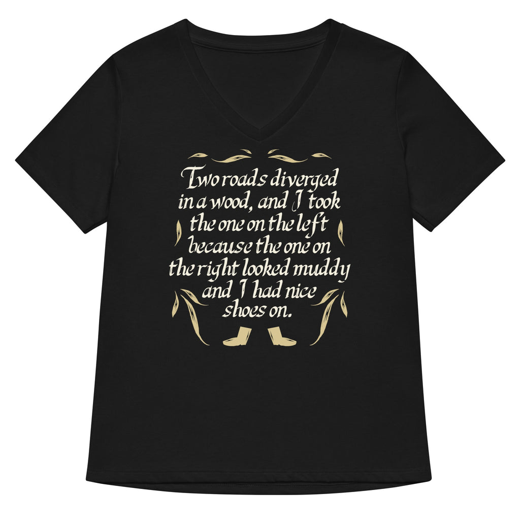 Two Roads Diverged Women's V-Neck Tee