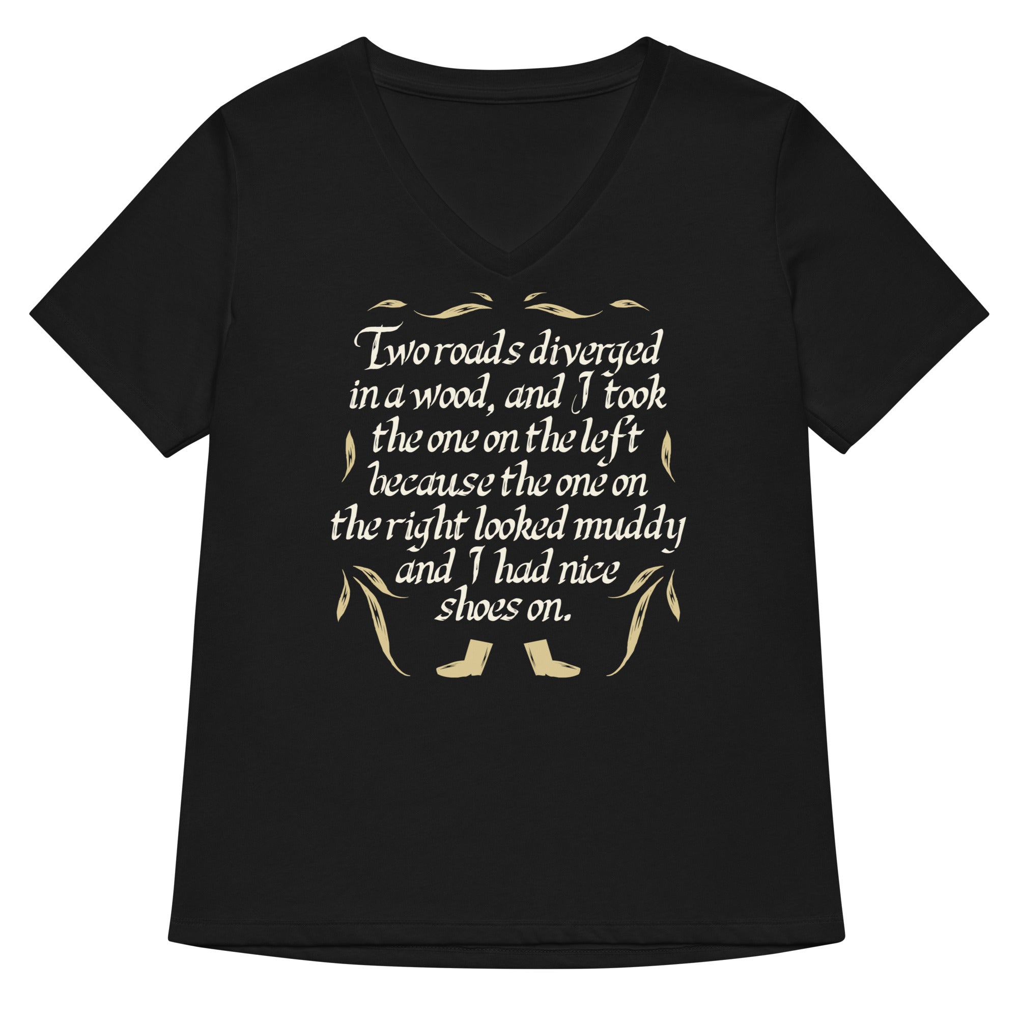 Two Roads Diverged Women's V-Neck Tee