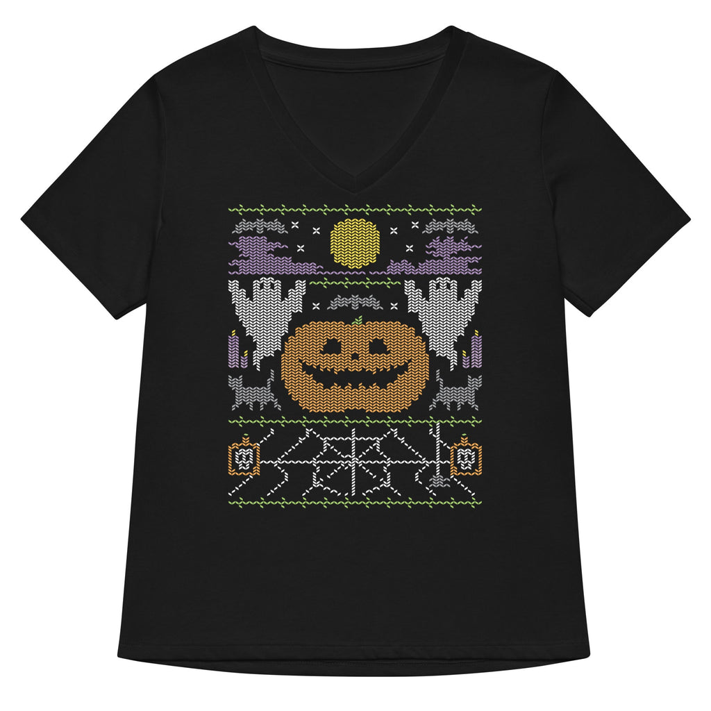 Ugly Halloween Sweater Women's V-Neck Tee