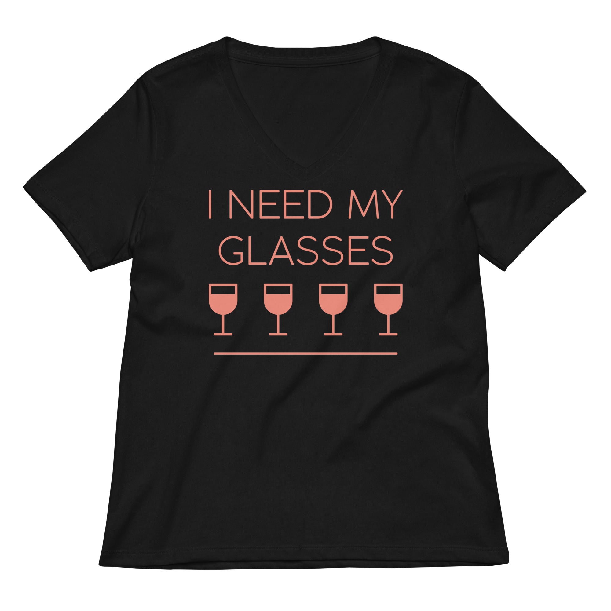I Need My Glasses Women's V-Neck Tee