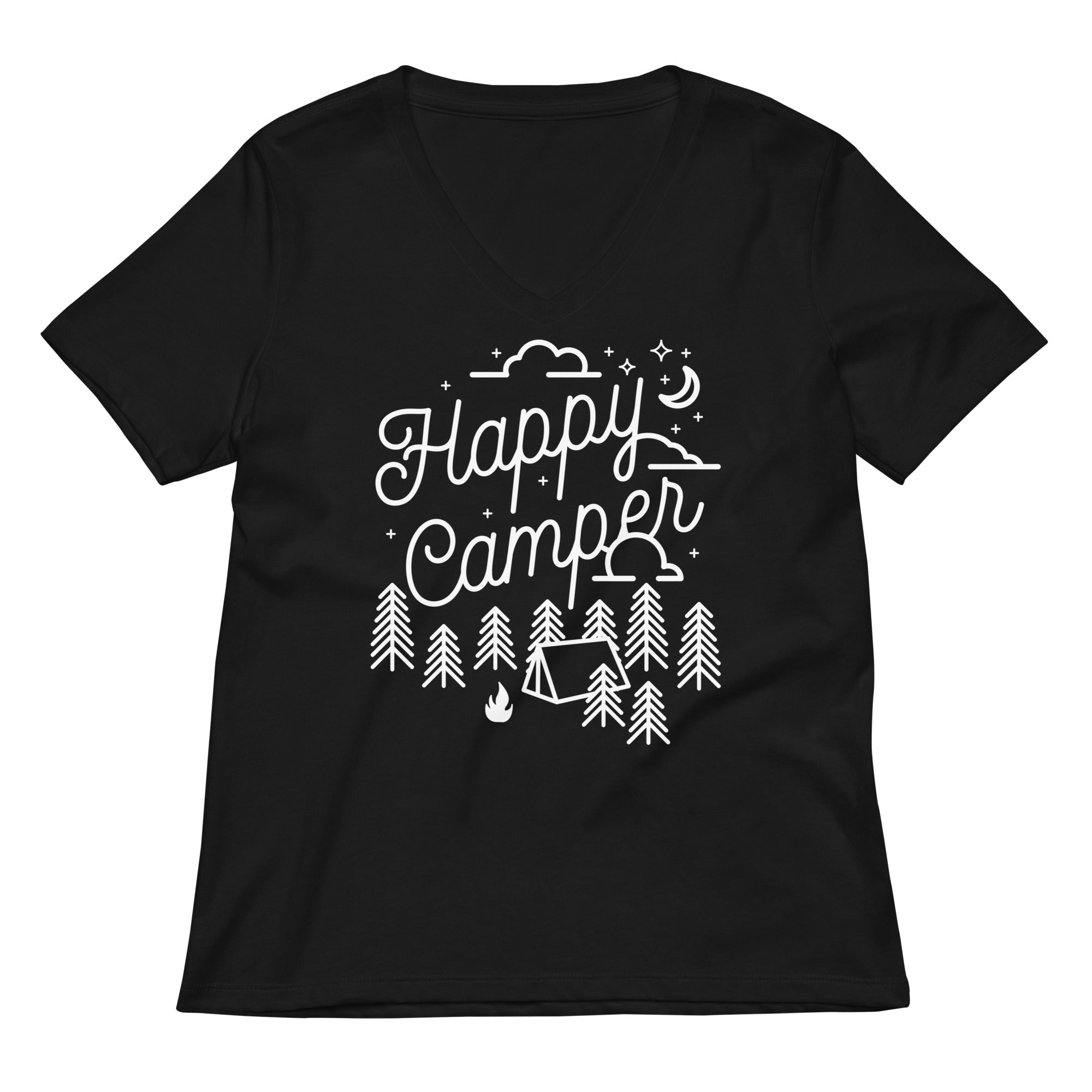 Happy Camper Women's V-Neck Tee