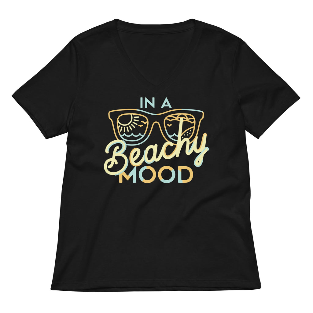 In A Beachy Mood Women's V-Neck Tee