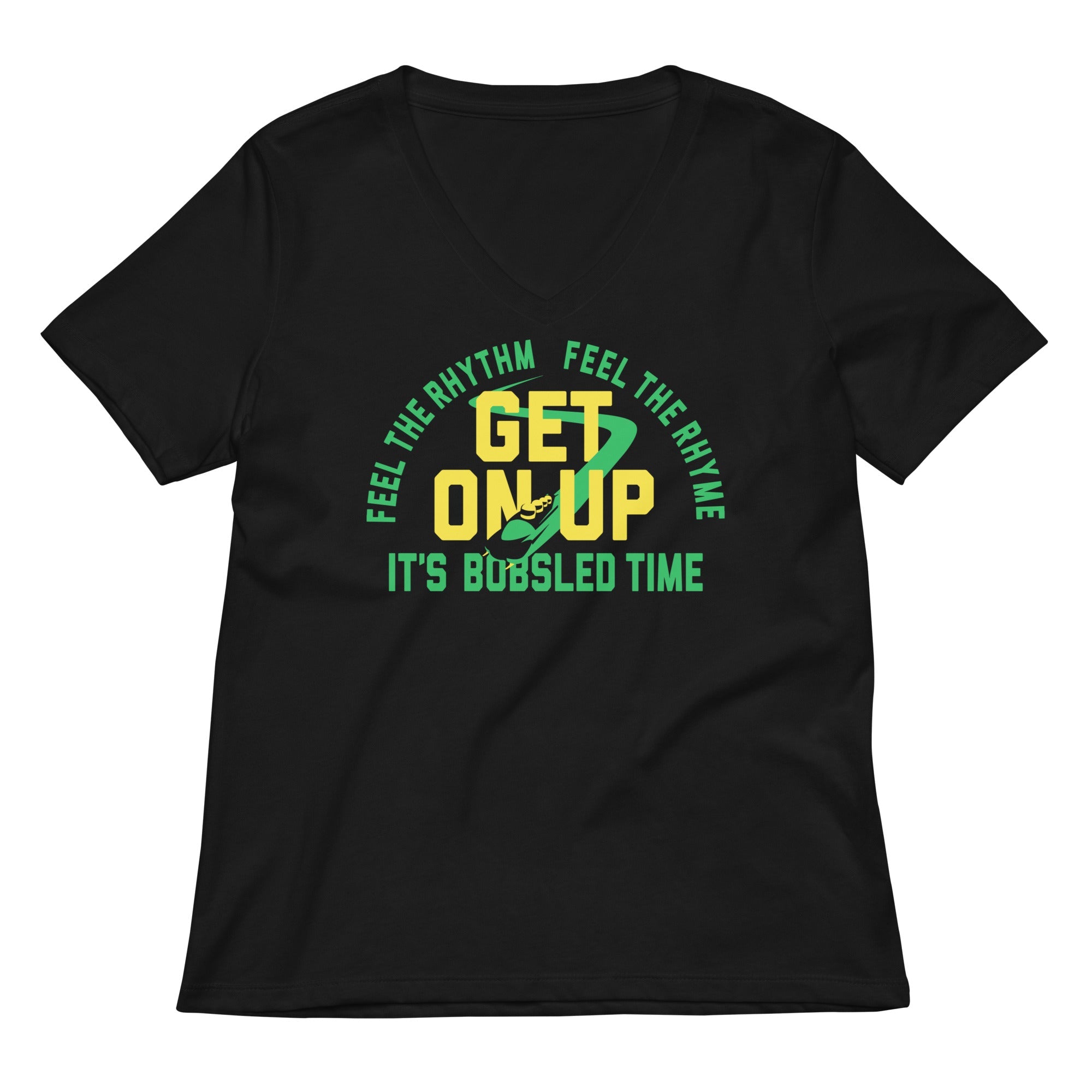 It's Bobsled Time Women's V-Neck Tee