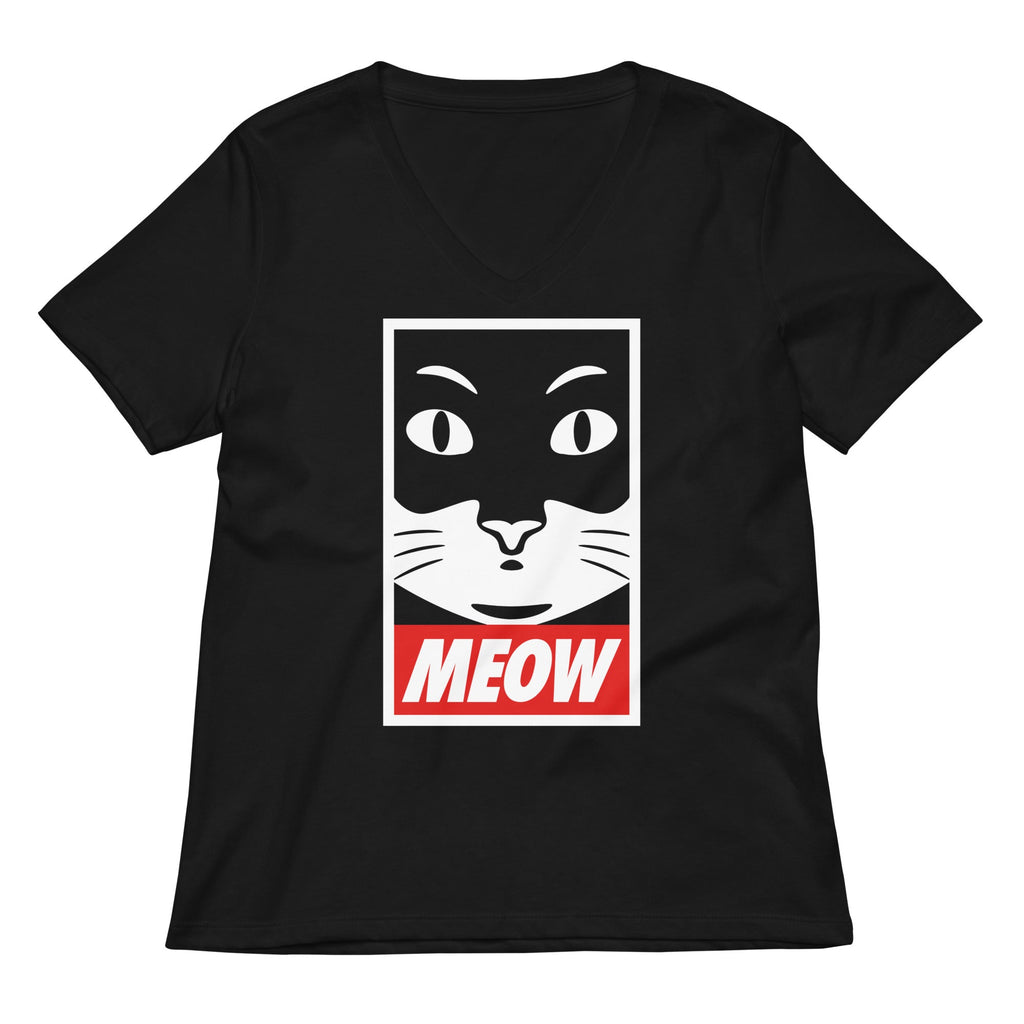 Meow Women's V-Neck Tee