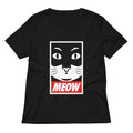 Meow Women's V-Neck Tee