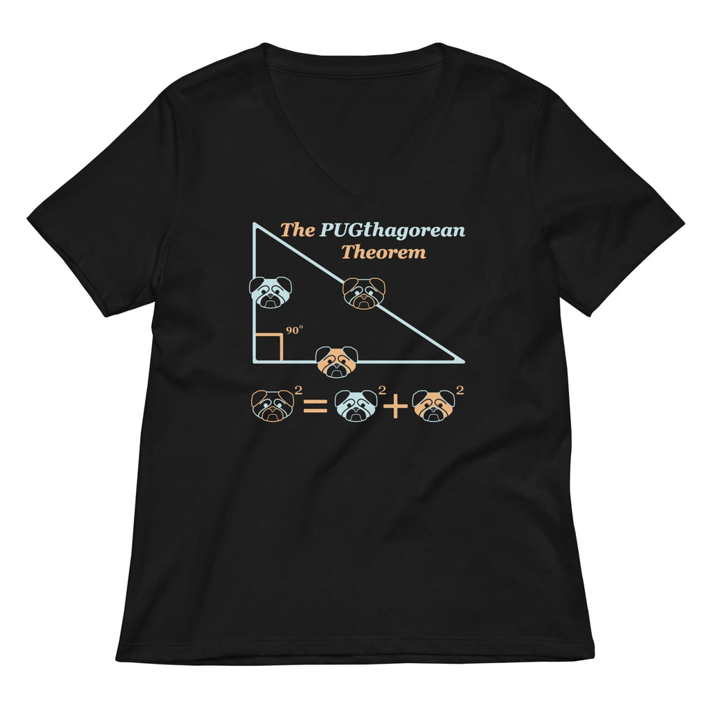 Pugthagorean Theorem Women's V-Neck Tee