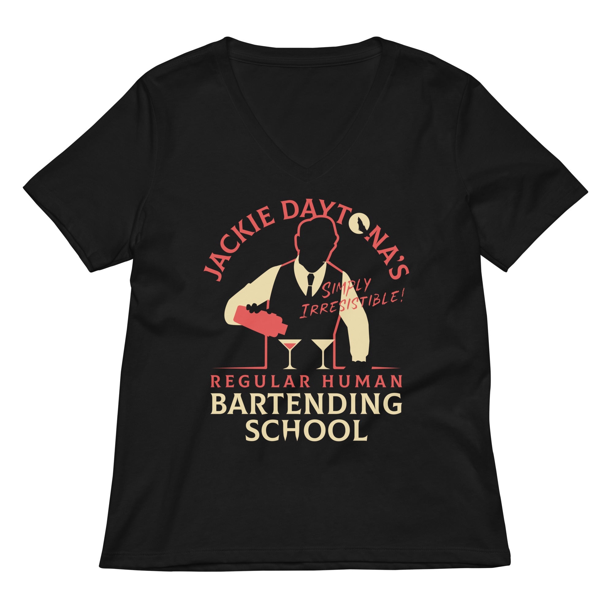 Regular Human Bartending School Women's V-Neck Tee