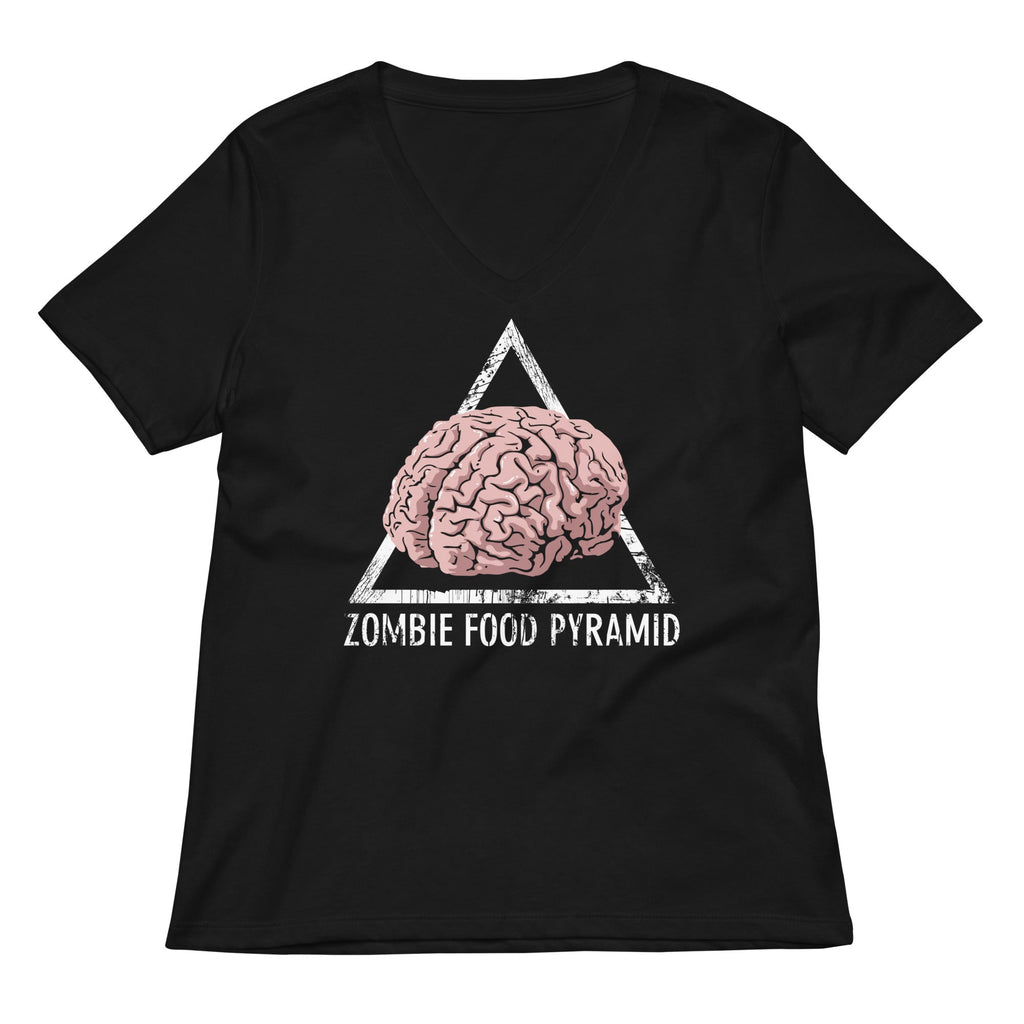 Zombie Food Pyramid Women's V-Neck Tee