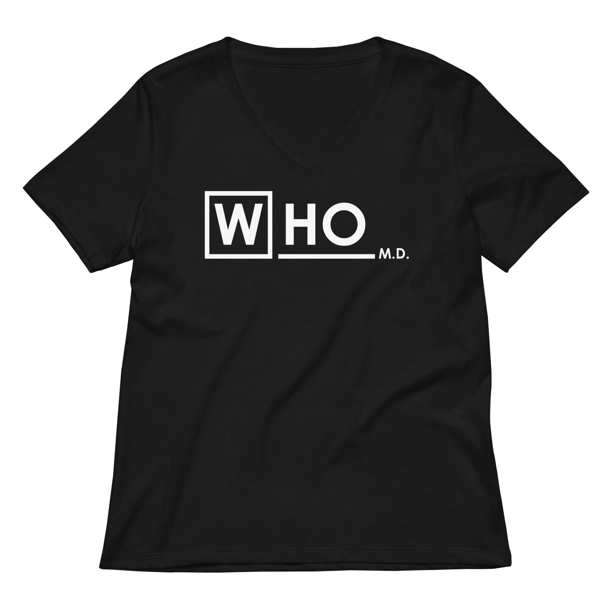 Who MD Women's V-Neck Tee