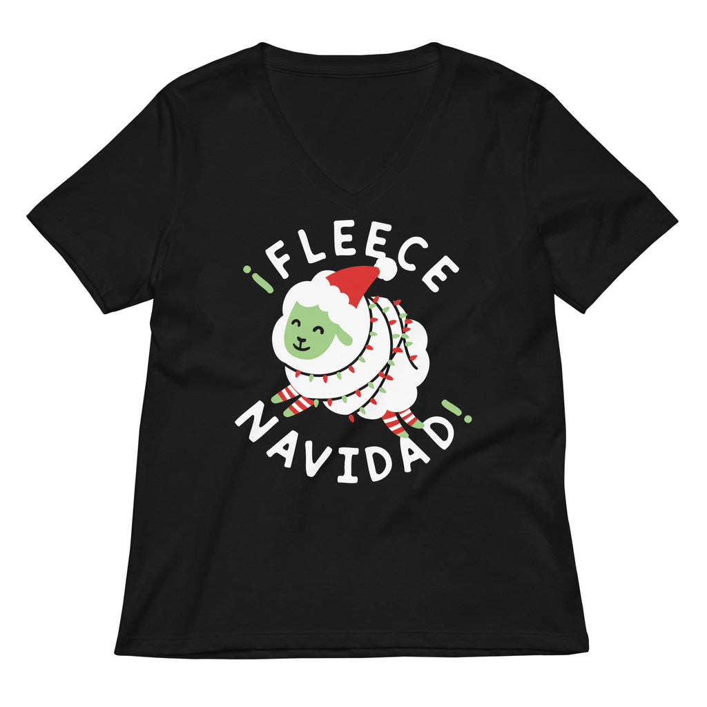 ¡Fleece Navidad! Women's V-Neck Tee