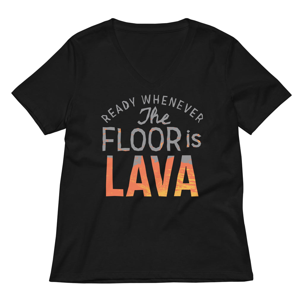 The Floor Is Lava Women's V-Neck Tee