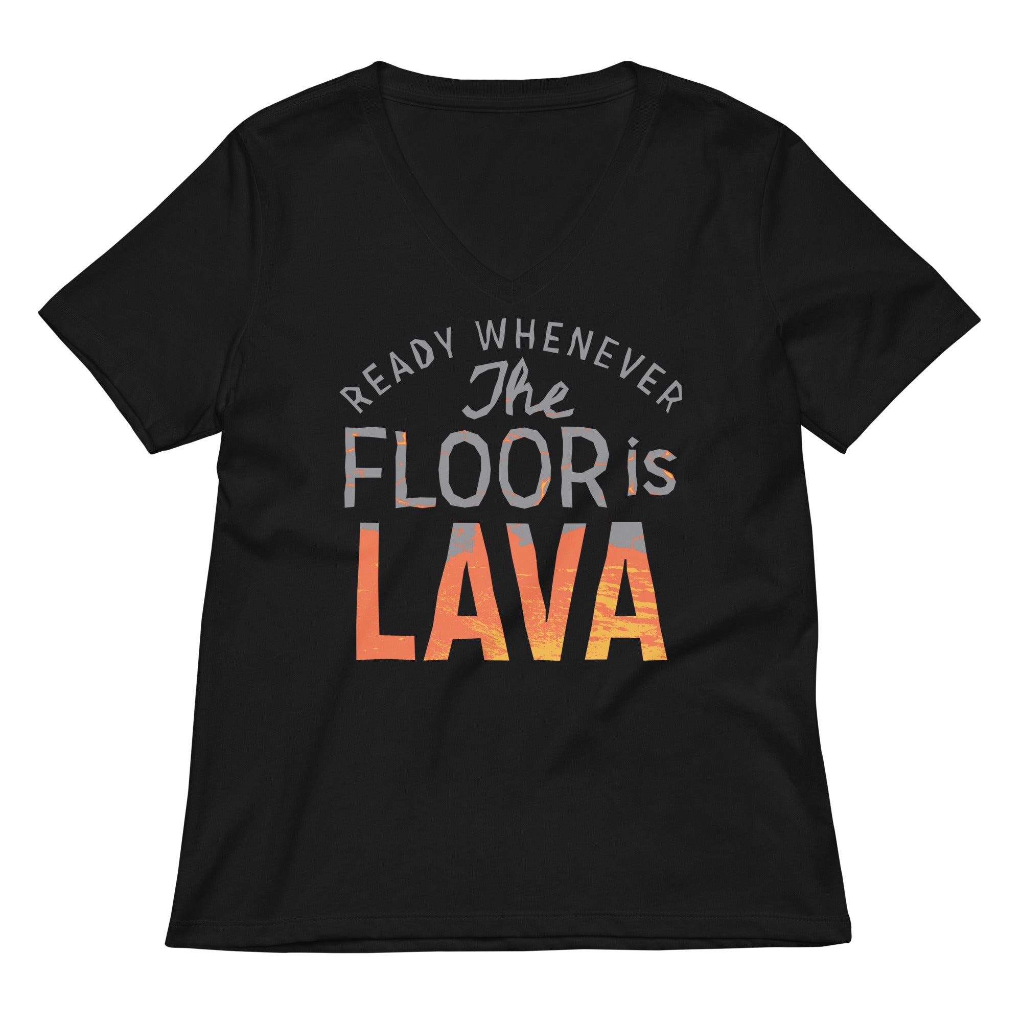 The Floor Is Lava Women's V-Neck Tee