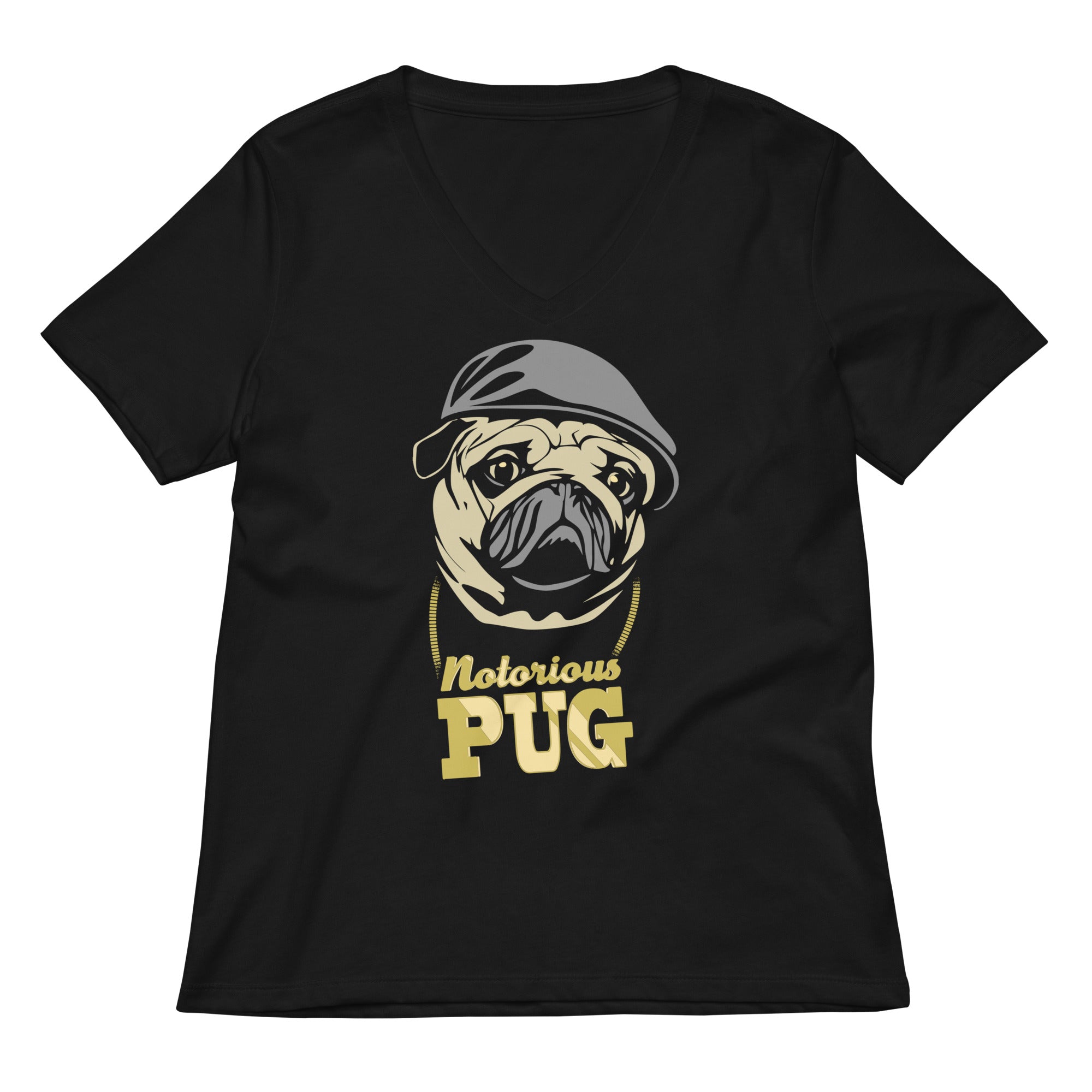Notorious PUG Women's V-Neck Tee