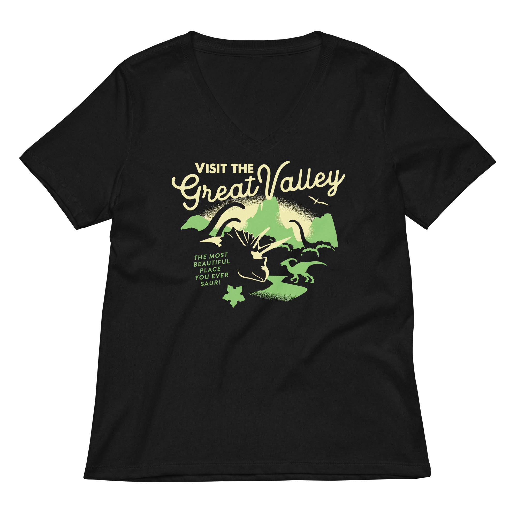 Visit The Great Valley Women's V-Neck Tee