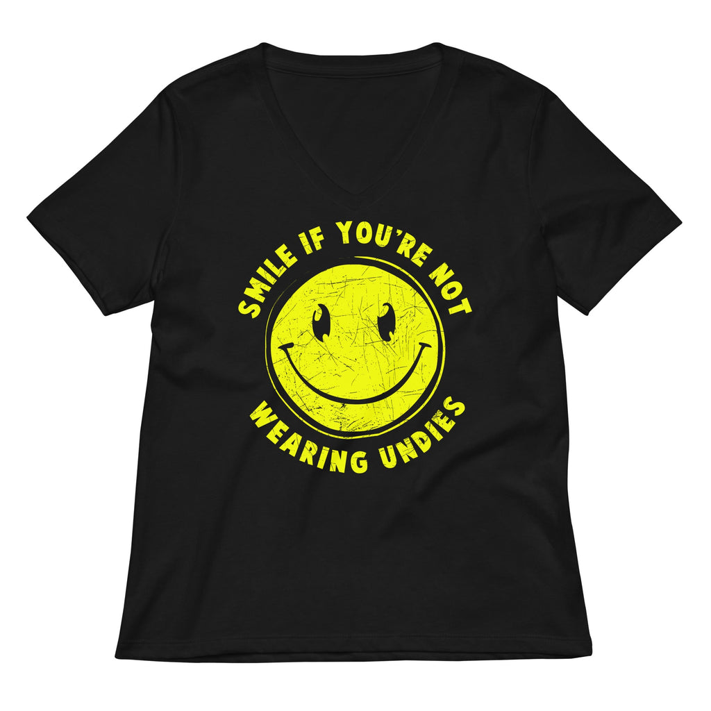 Smile For No Undies Women's V-Neck Tee