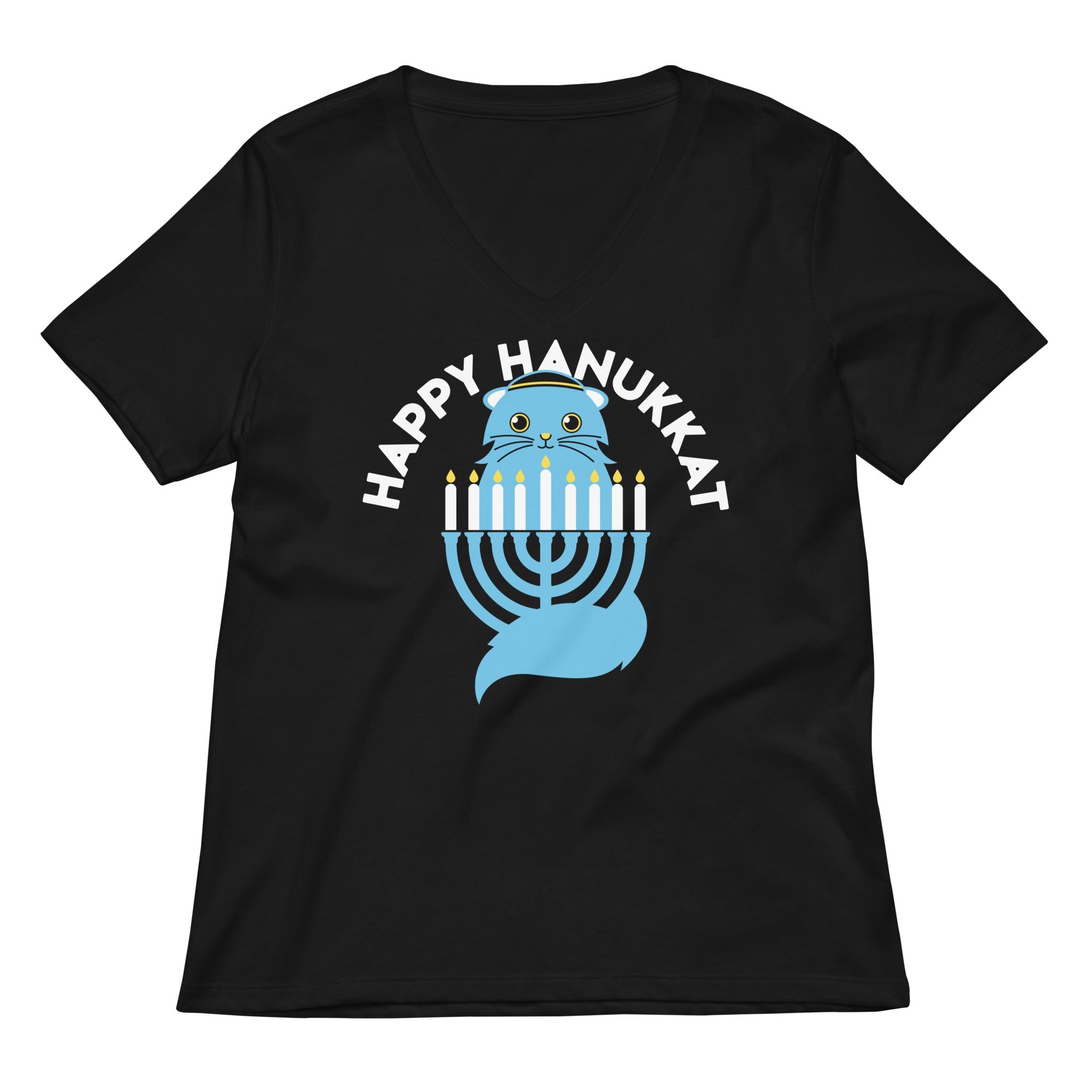 Happy Hanukkat Women's V-Neck Tee