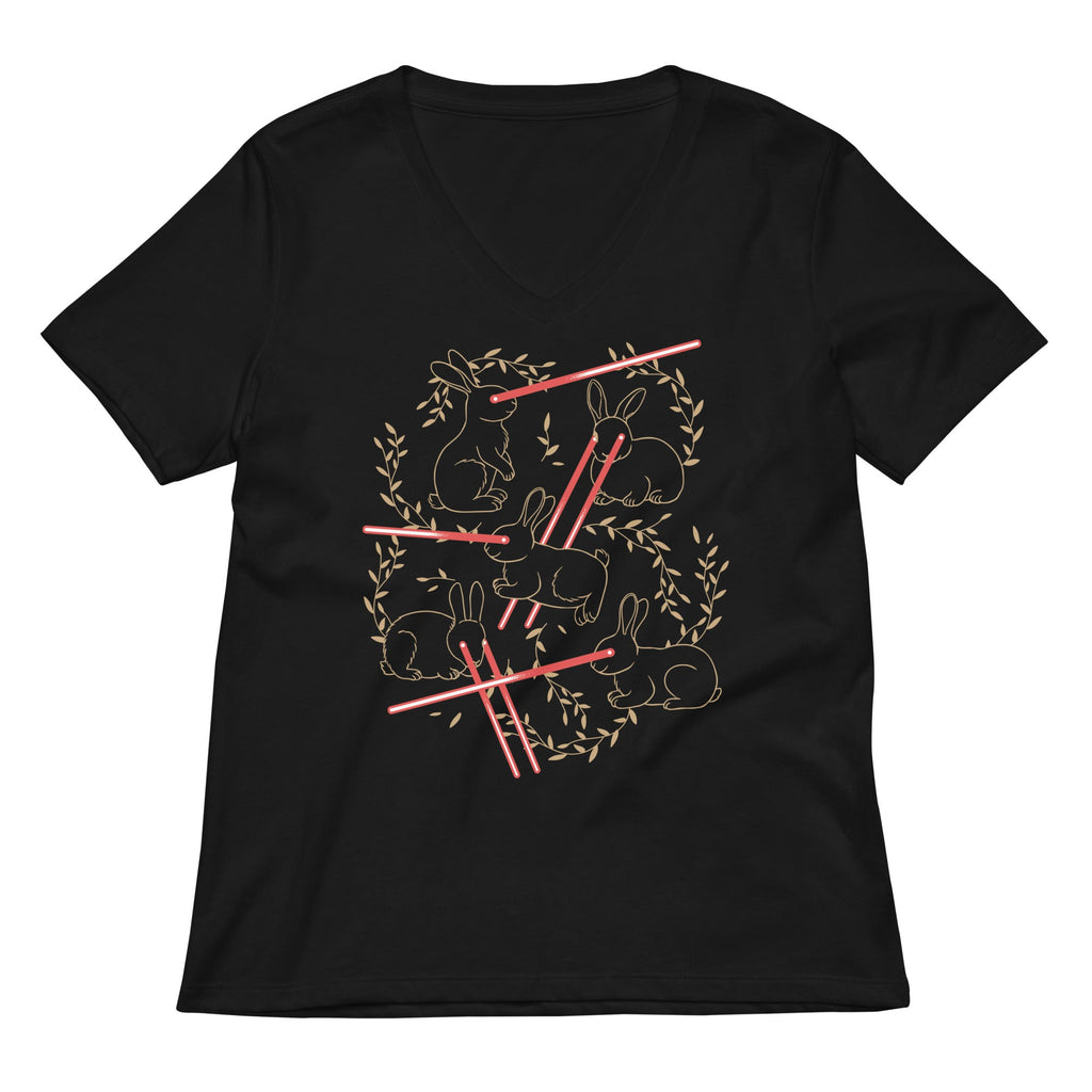 Laser Buns Women's V-Neck Tee