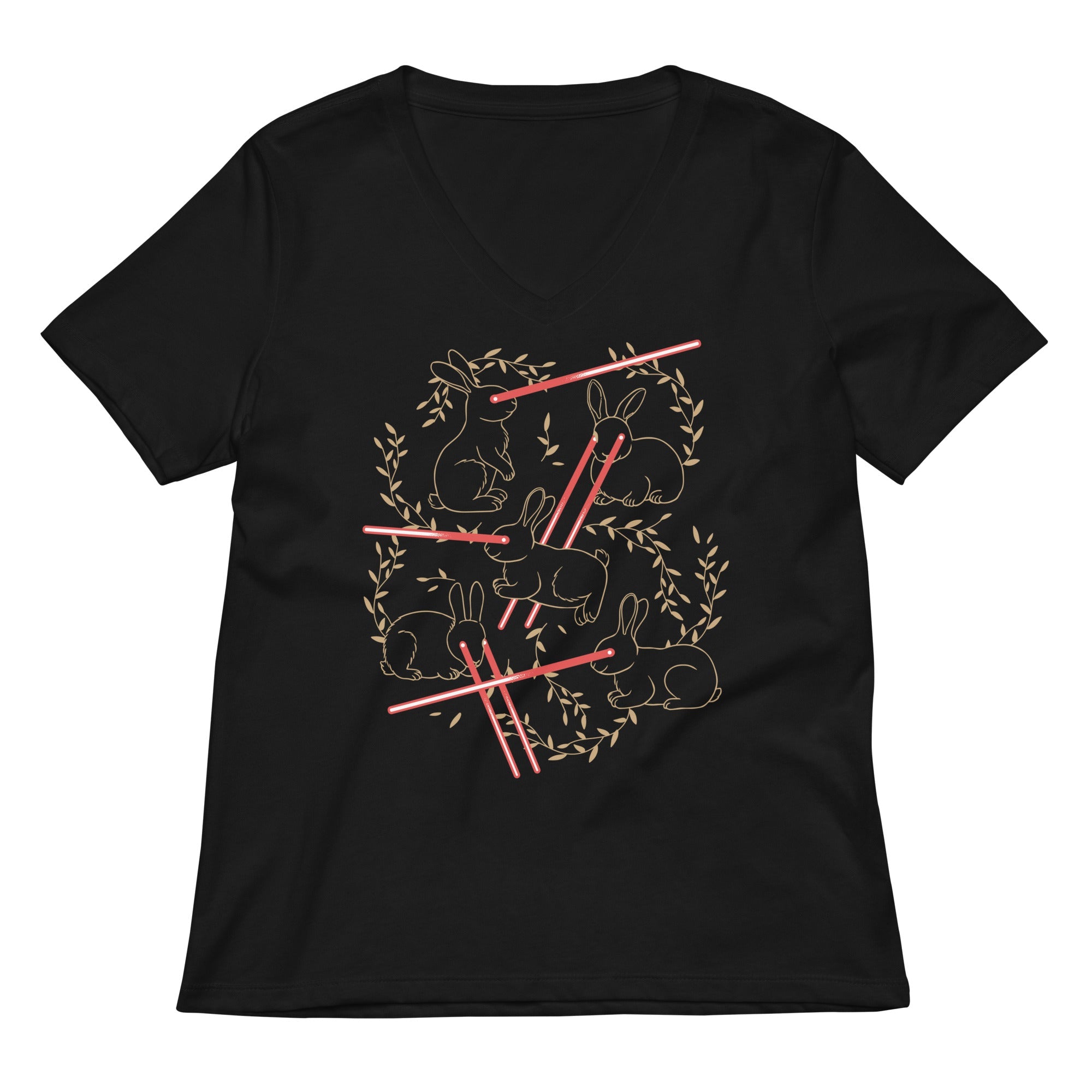 Laser Buns Women's V-Neck Tee
