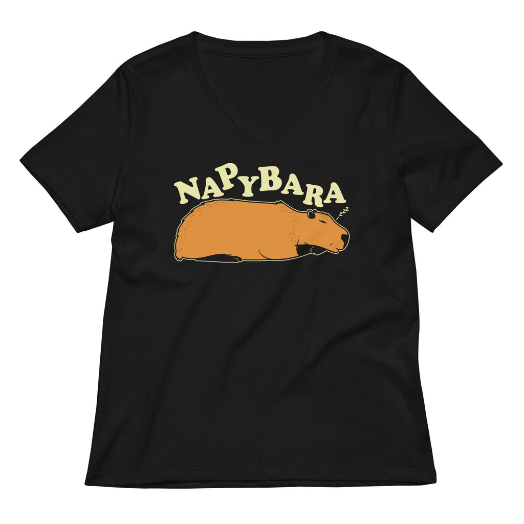 Napybara Women's V-Neck Tee