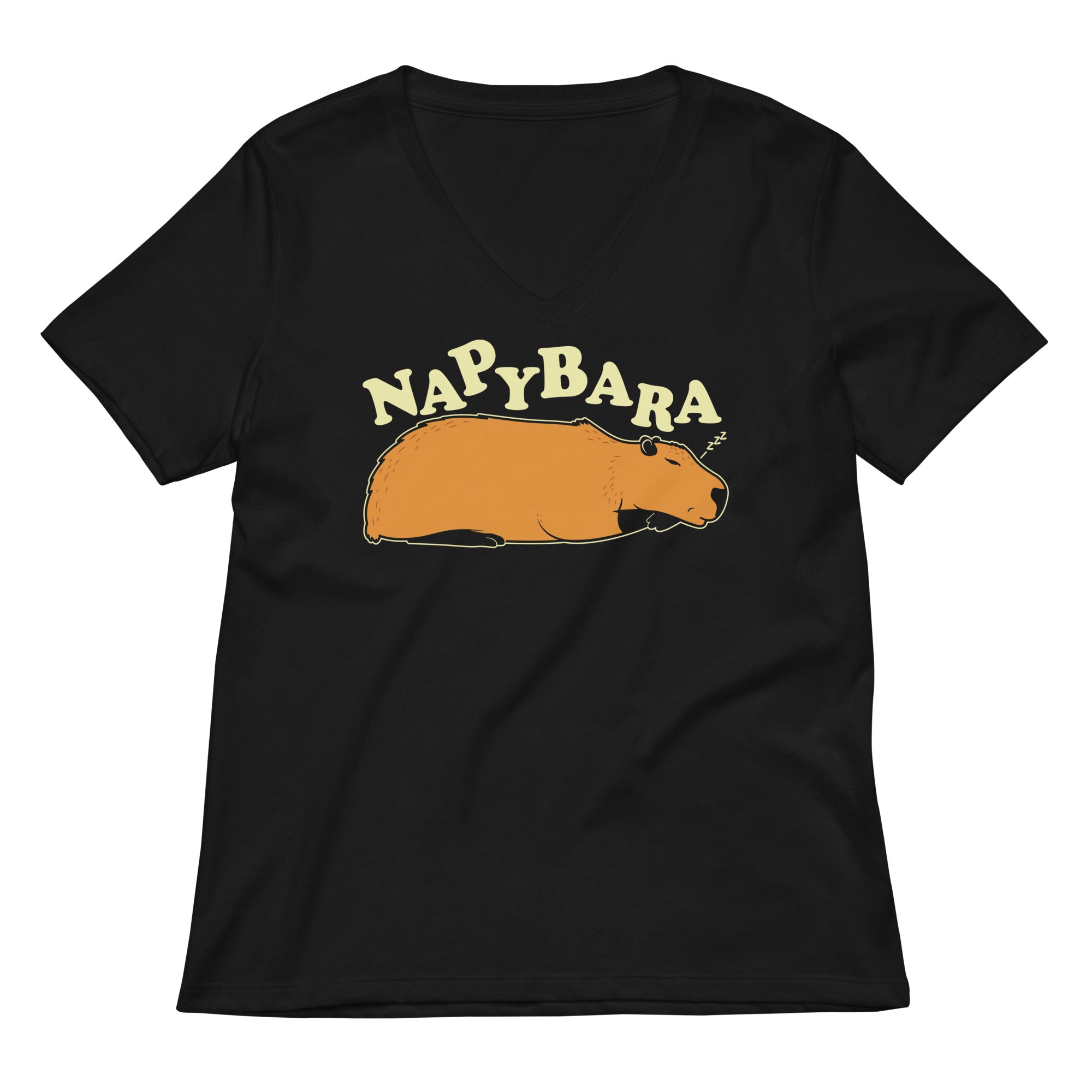Napybara Women's V-Neck Tee