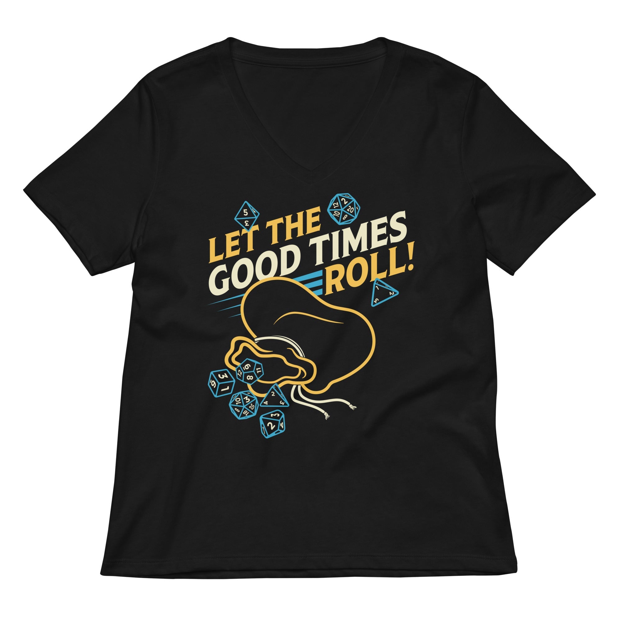 Let The Good Times Roll! Women's V-Neck Tee