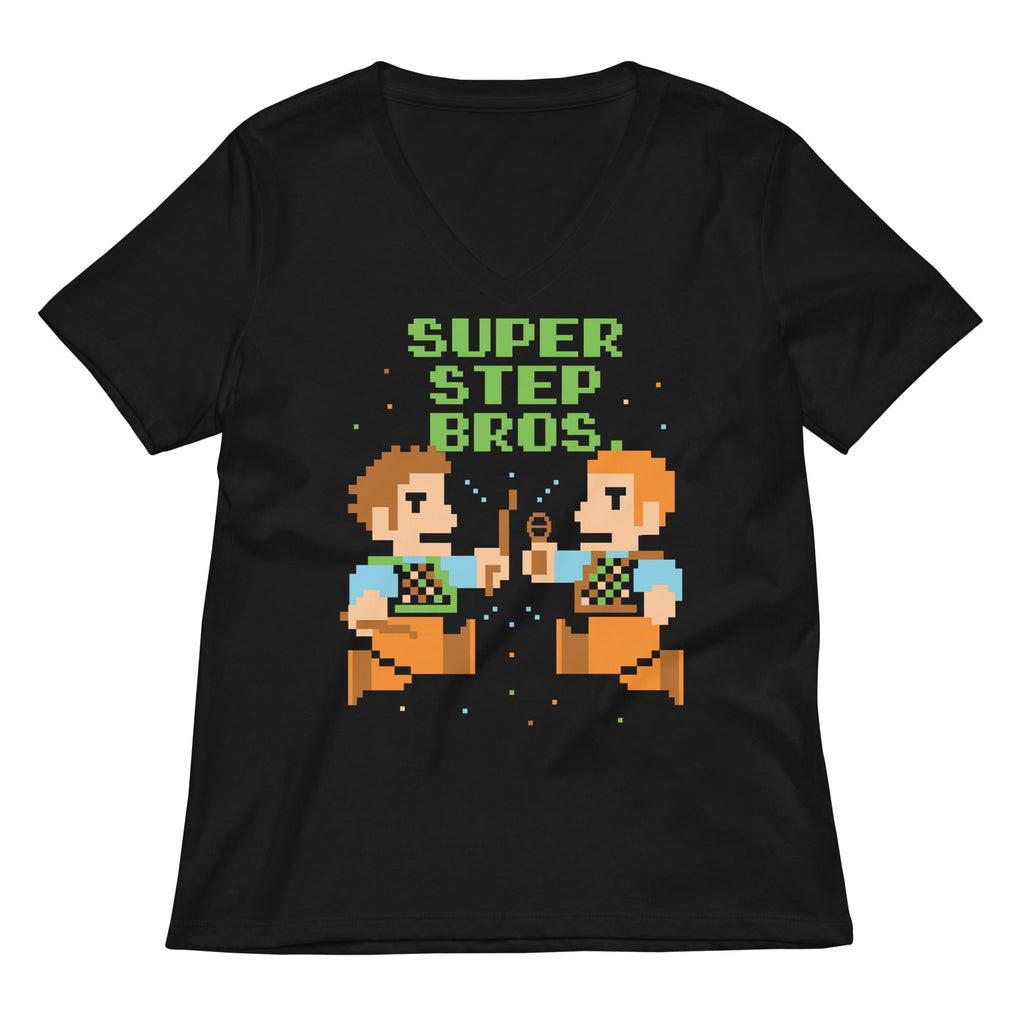 Super Step Bros Women's V-Neck Tee