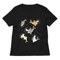 Sharks In Space Women's V-Neck Tee