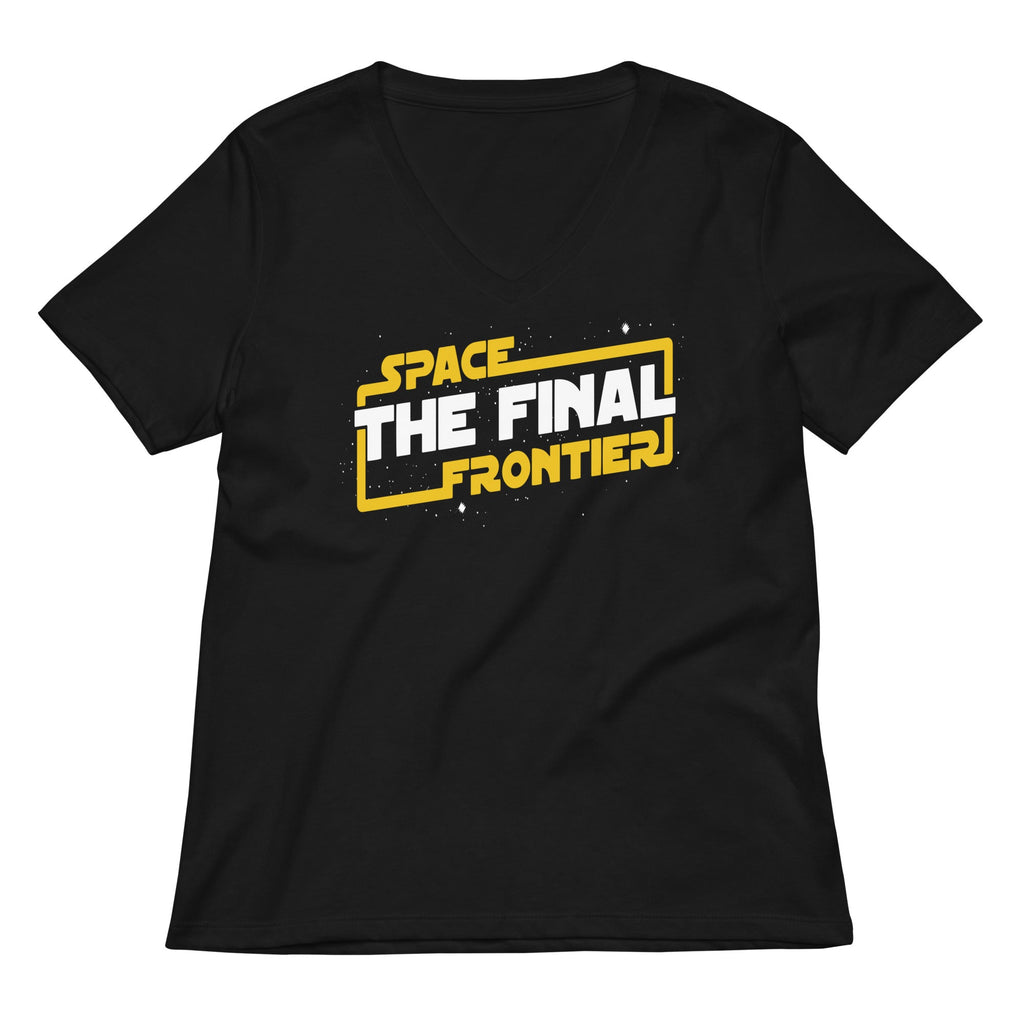 Space The Final Frontier Women's V-Neck Tee