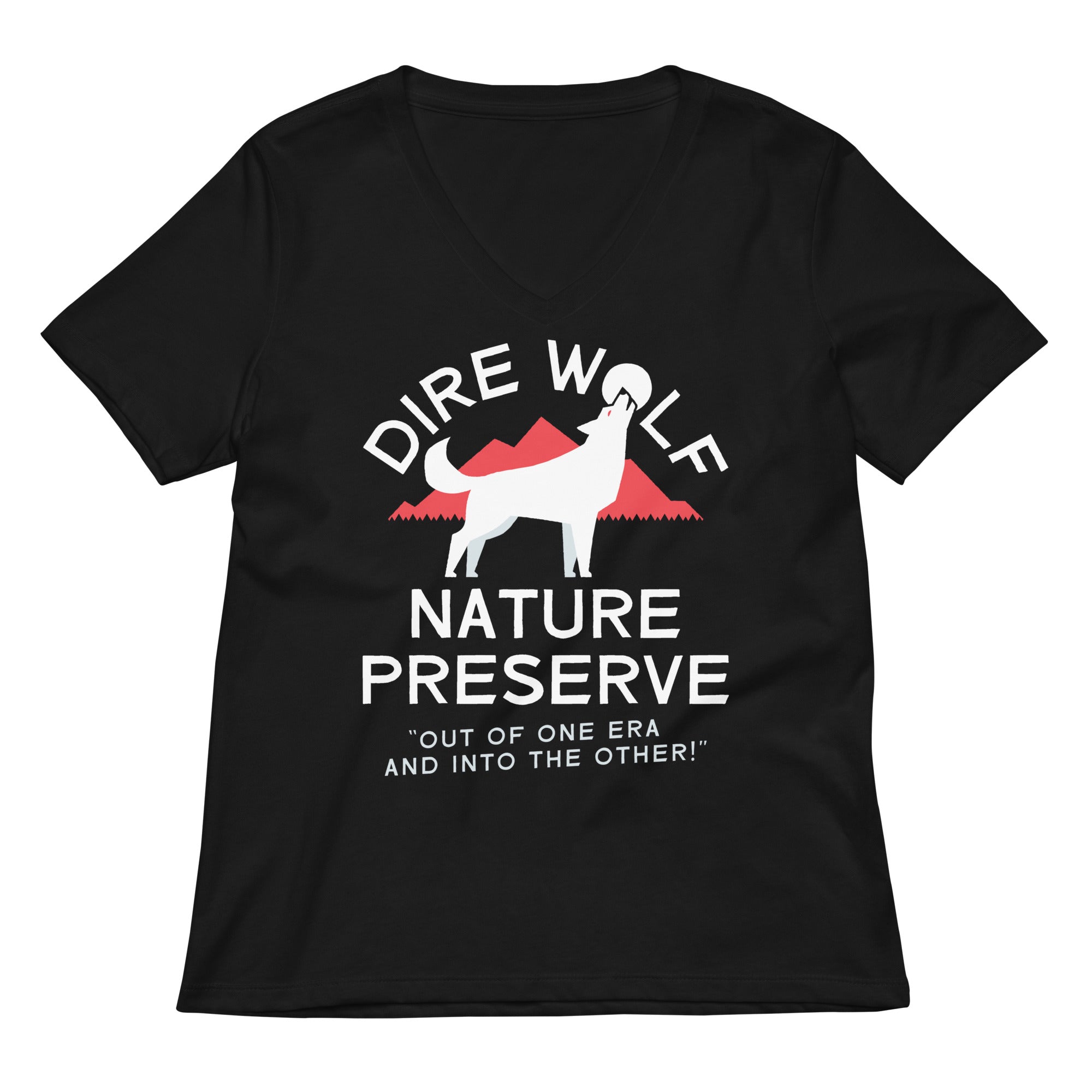 Dire Wolf Nature Preserve Women's V-Neck Tee