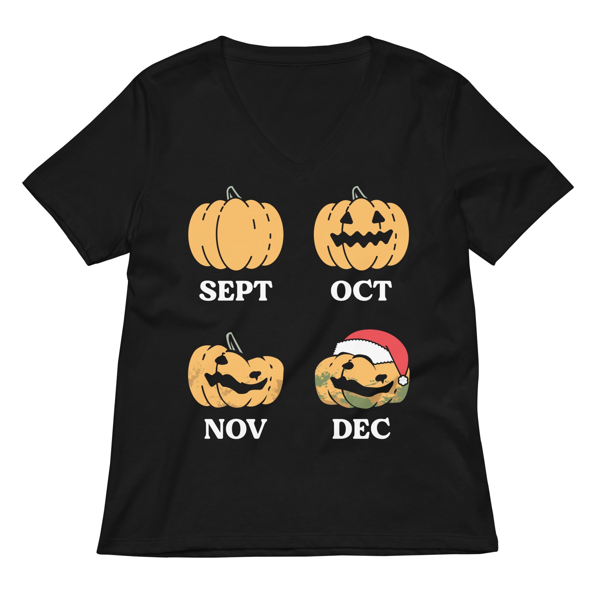 Pumpkin Months Women's V-Neck Tee