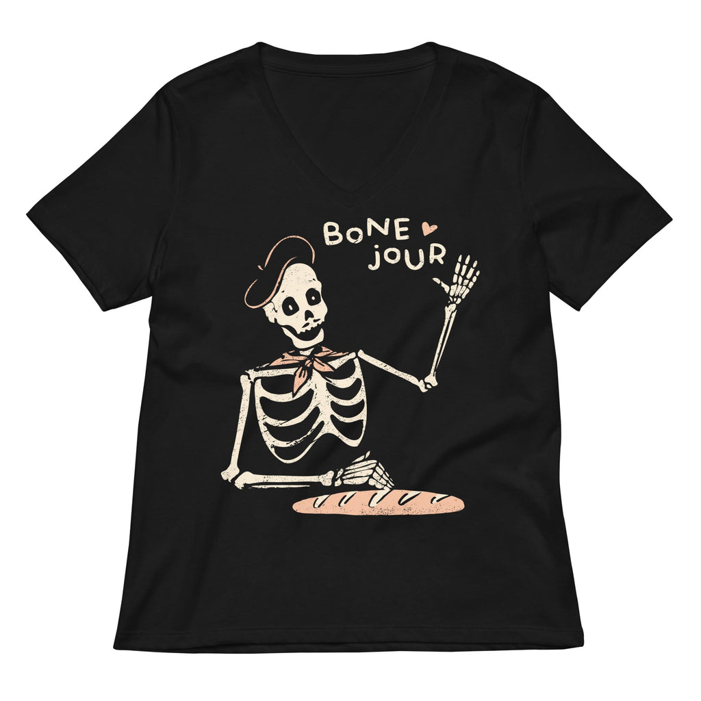 Bone Jour Women's V-Neck Tee