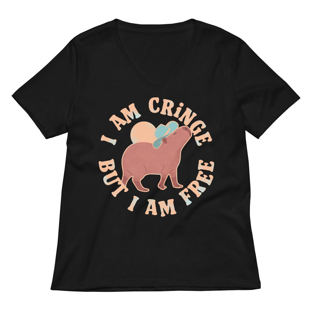 I Am Cringe But I Am Free Women's V-Neck Tee