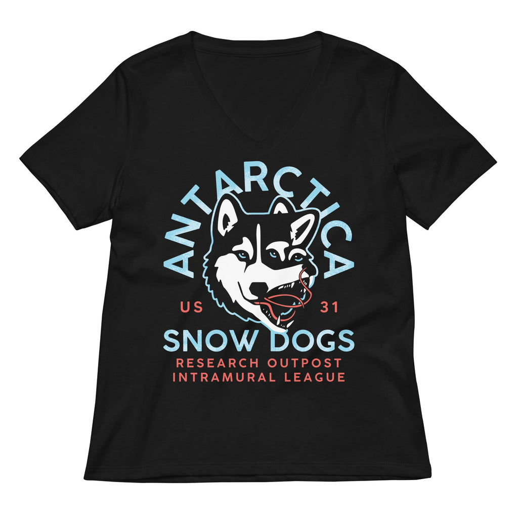 Antarctica Snow Dogs Women's V-Neck Tee