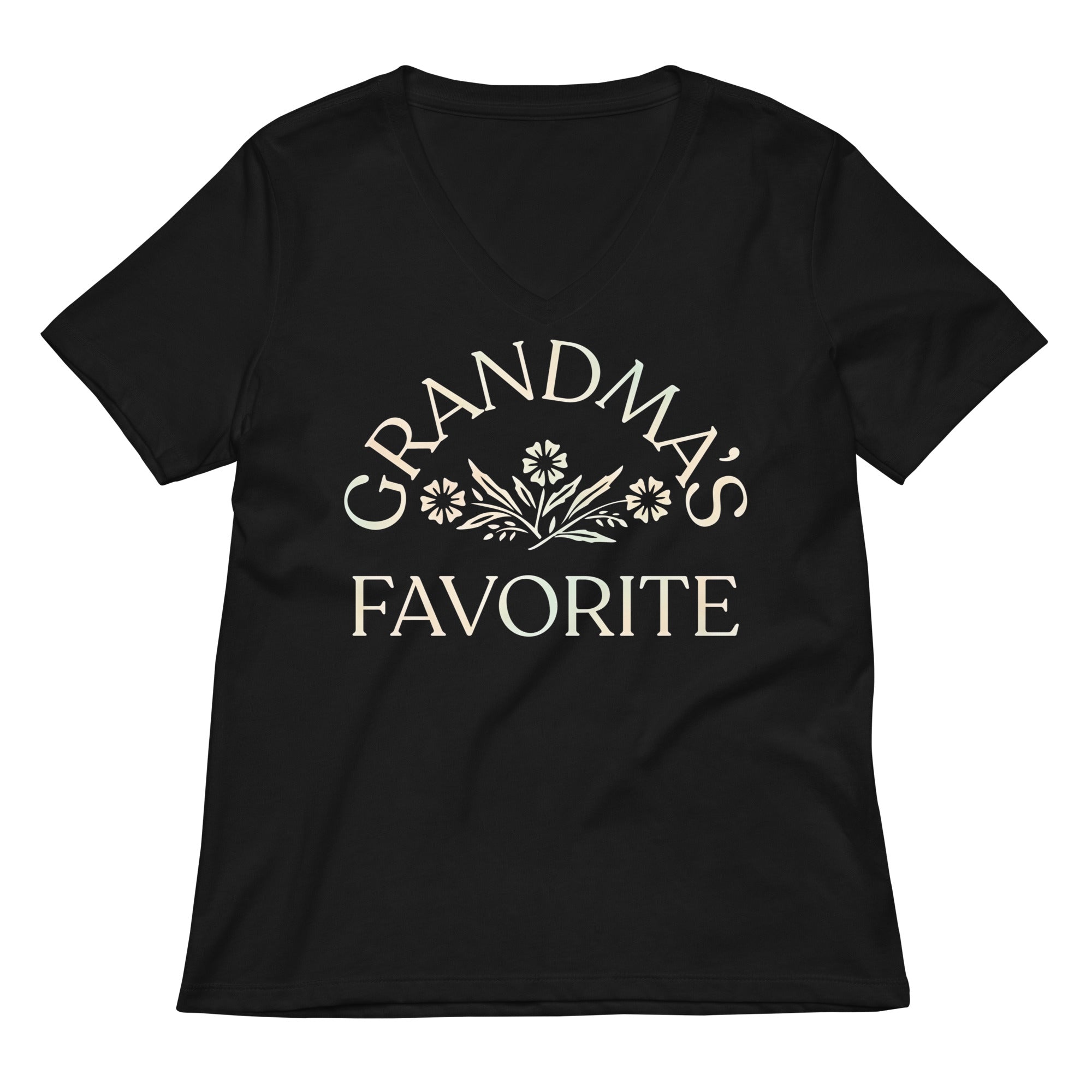 Grandma's Favorite Women's V-Neck Tee