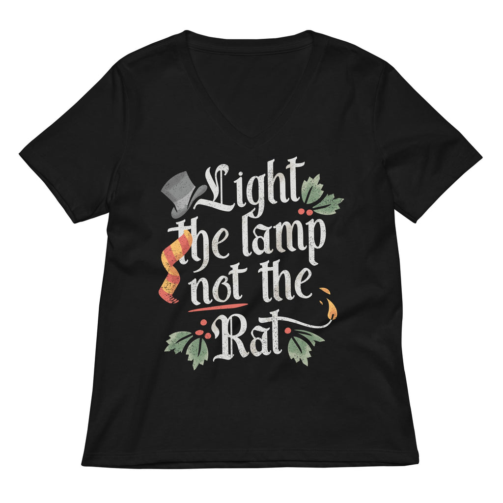 Light The Lamp Not The Rat Women's V-Neck Tee