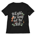 Light The Lamp Not The Rat Women's V-Neck Tee