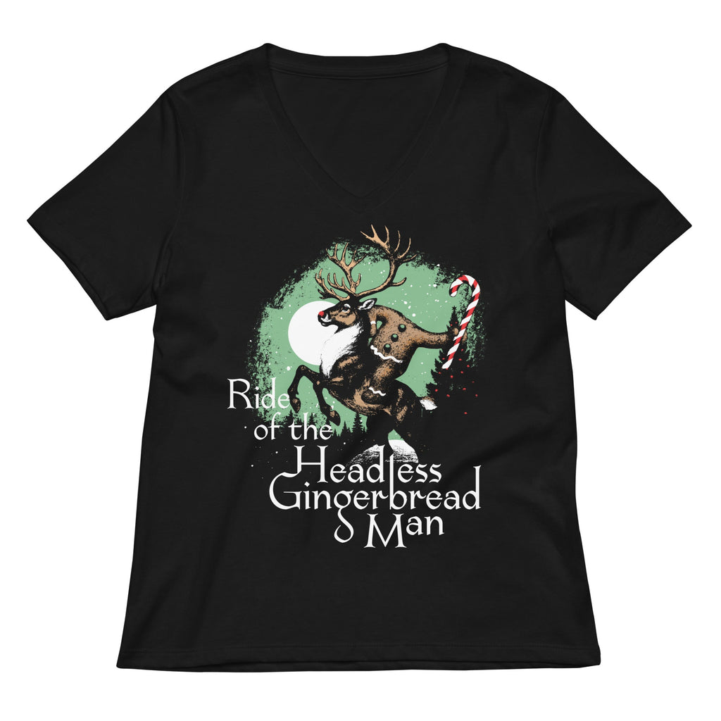 Ride Of The Headless Gingerbread Man Women's V-Neck Tee