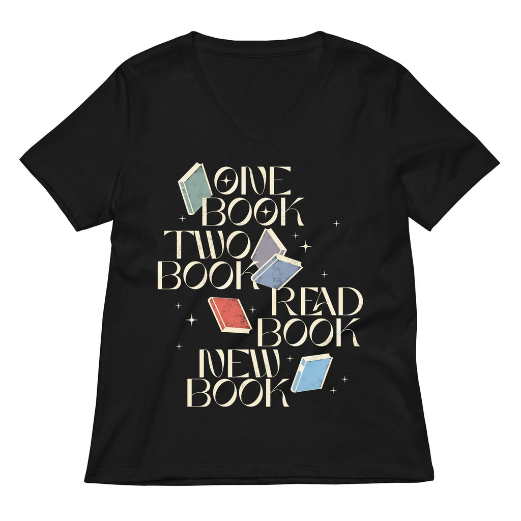One Book Two Book Read Book New Book Women's V-Neck Tee