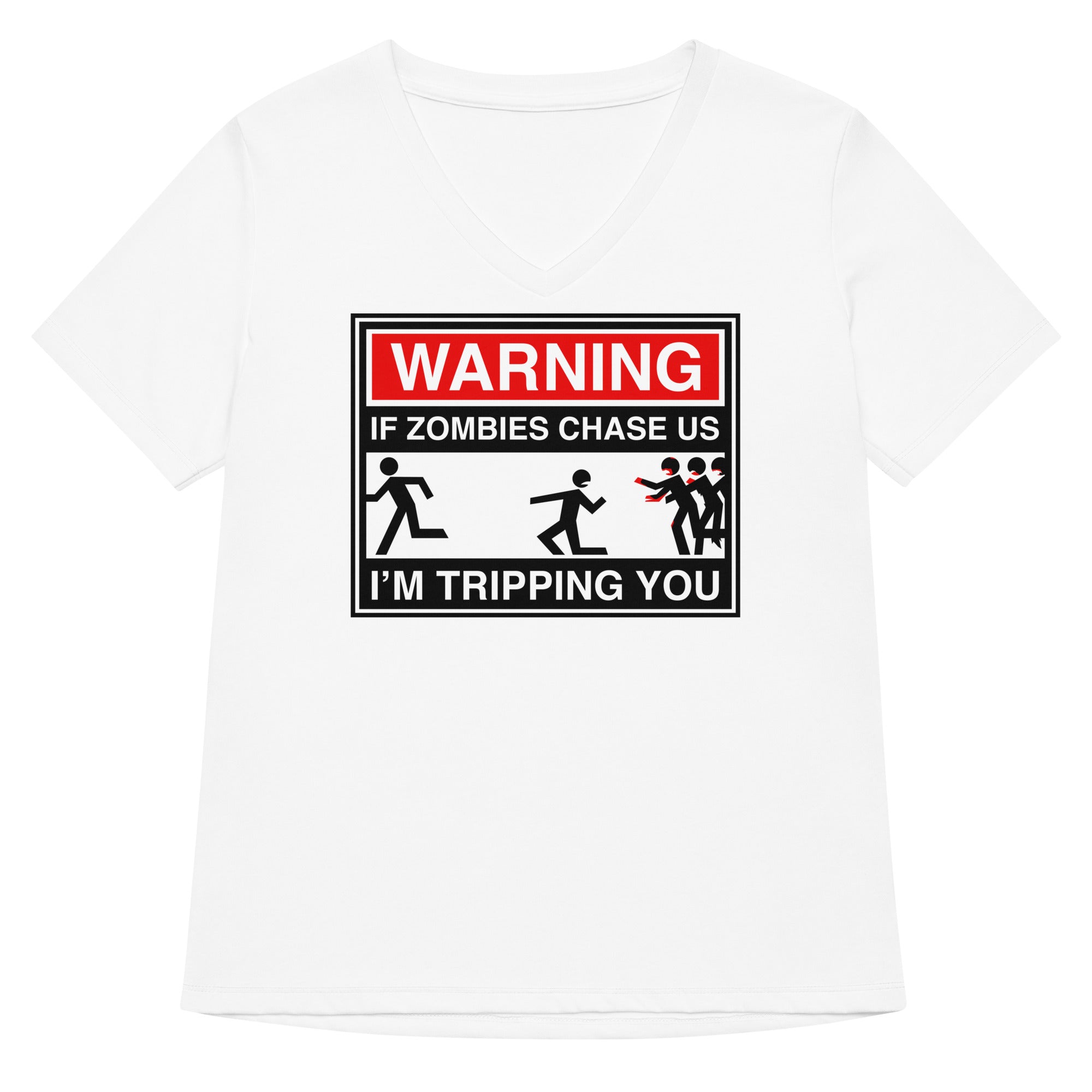 If Zombies Chase Us Women's V-Neck Tee