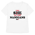 The She To The Nanigans Women's V-Neck Tee