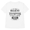 If You Believe In Telekinesis Please Raise My Hand Women's V-Neck Tee